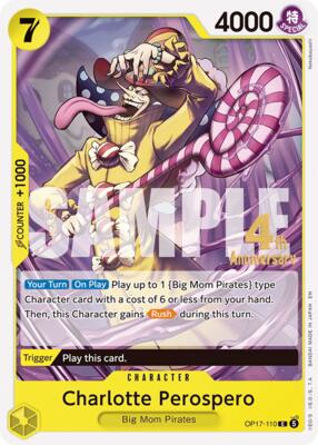 Charlotte Perospero card from The World's Strongest Warriors Release Event Cards