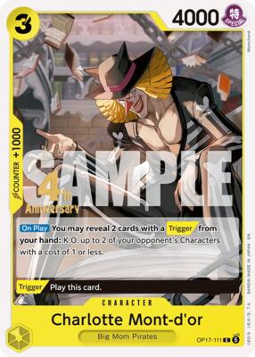 Charlotte Mont-d'or card from The World's Strongest Warriors Release Event Cards