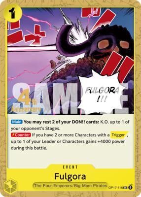 Fulgora card from The World's Strongest Warriors Release Event Cards