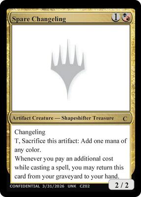 Spare Changeling card from Un-Known Event Playtest Cards