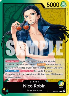 Nico Robin (010) card from Extra Booster: One Piece Heroines Edition Vol. 2