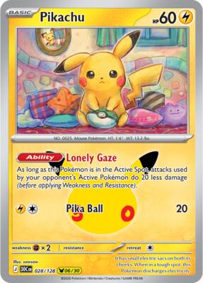Pikachu - 028/128 card from ME: 30th Celebration