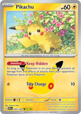 Pikachu - 033/128 card from ME: 30th Celebration