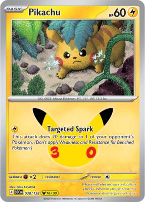Pikachu - 038/128 card from ME: 30th Celebration
