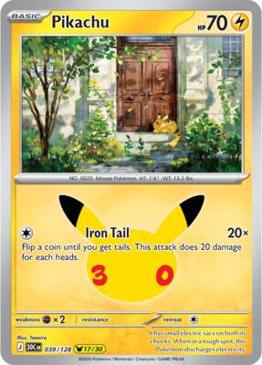 Pikachu - 039/128 card from ME: 30th Celebration
