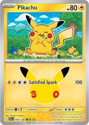 Pikachu - 050/128 card from ME: 30th Celebration