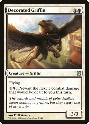 Decorated Griffin card from Theros