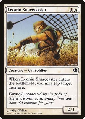 Leonin Snarecaster card from Theros