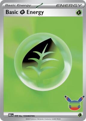 Basic Grass Energy - 009 (30th Celebration) card from MEE: Mega Evolution Energies