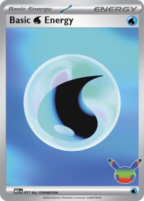 Basic Water Energy - 011 (30th Celebration) card from MEE: Mega Evolution Energies
