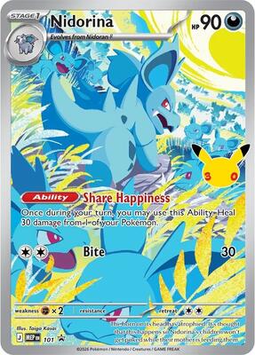 Nidorina - 101 (30th Celebration) card from ME: Mega Evolution Promo