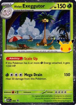Alolan Exeggutor - 094 (30th Celebration) card from ME: Mega Evolution Promo