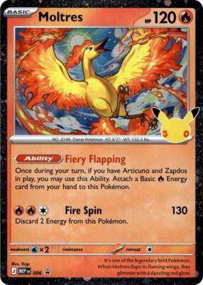 Moltres - 096 (30th Celebration) card from ME: Mega Evolution Promo