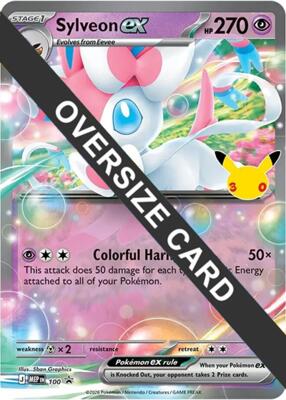 Sylveon ex - 100 (30th Celebration) card from Jumbo Cards