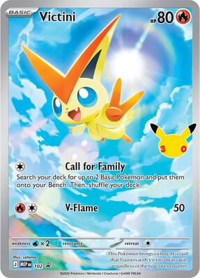 Victini - 102 (30th Celebration) card from ME: Mega Evolution Promo