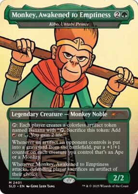 Monkey, Awakened to Emptiness - Kibo, Uktabi Prince card from Secret Lair Drop Series