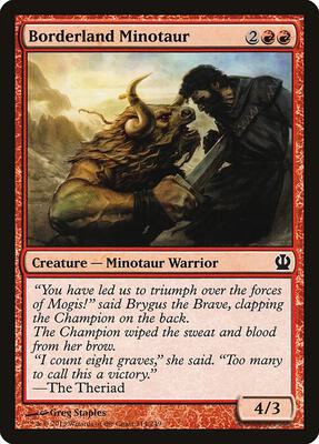 Borderland Minotaur card from Theros