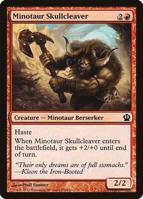Minotaur Skullcleaver card from Theros