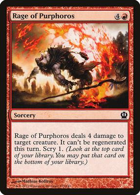 Rage of Purphoros card from Theros
