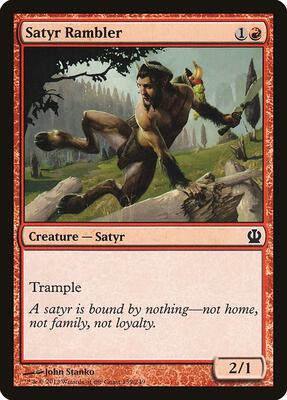 Satyr Rambler card from Theros
