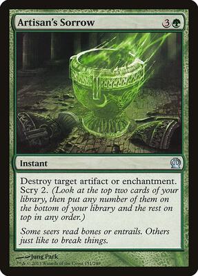 Artisan's Sorrow card from Theros