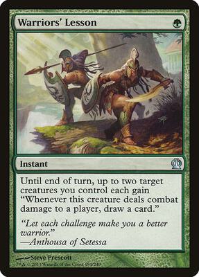 Warriors' Lesson card from Theros