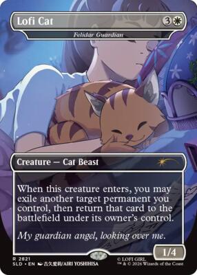Lofi Cat - Felidar Guardian card from Secret Lair Drop Series