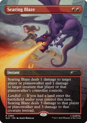 Searing Blaze card from Secret Lair Drop Series