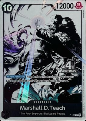 Marshall.D.Teach (4th Anniversary Treasure Campaign Pack) card from One Piece Promotion Cards