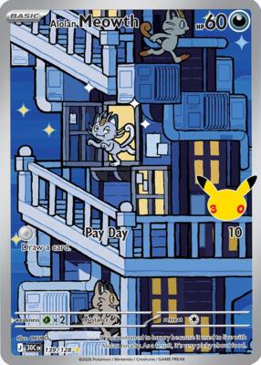 Alolan Meowth - 139/128 card from ME: 30th Celebration