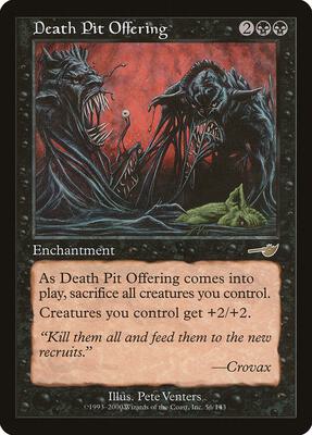 Death Pit Offering card from Nemesis