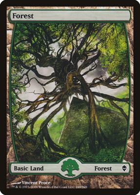 Forest (249) - Full Art card from Zendikar