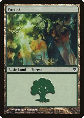 Forest (248a) card from Zendikar
