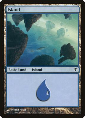 Island (234a) card from Zendikar