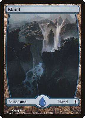 Island (235) - Full Art card from Zendikar