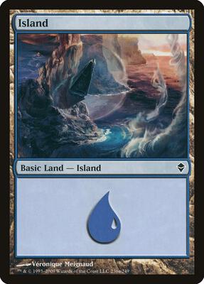 Island (236a) card from Zendikar