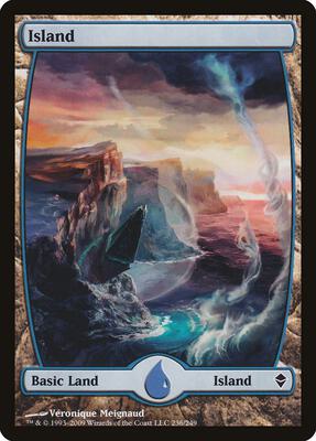 Island (236) - Full Art card from Zendikar