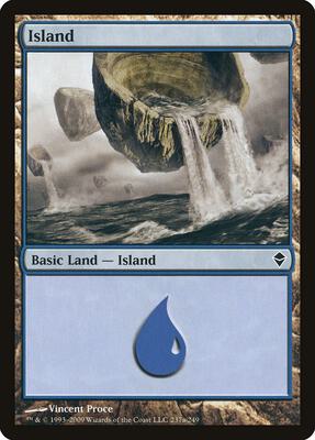 Island (237a) card from Zendikar