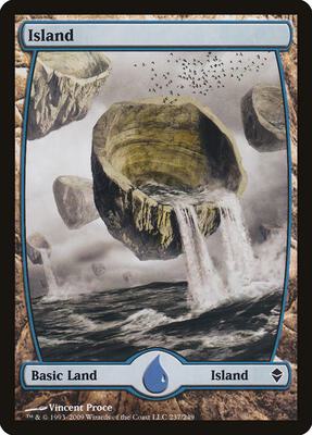 Island (237) - Full Art card from Zendikar