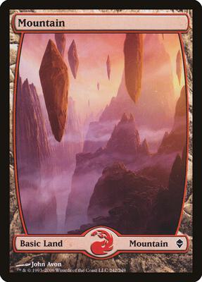Mountain (242) - Full Art card from Zendikar