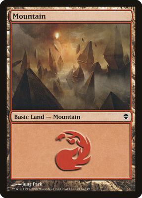 Mountain (243a) card from Zendikar