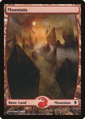 Mountain (243) - Full Art card from Zendikar