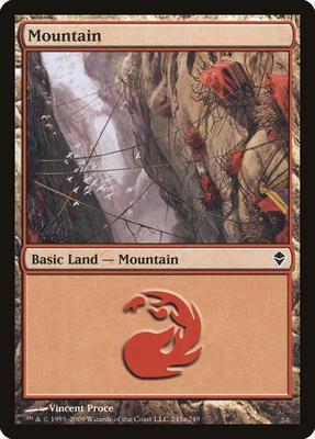 Mountain (245a) card from Zendikar