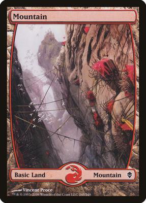 Mountain (245) - Full Art card from Zendikar