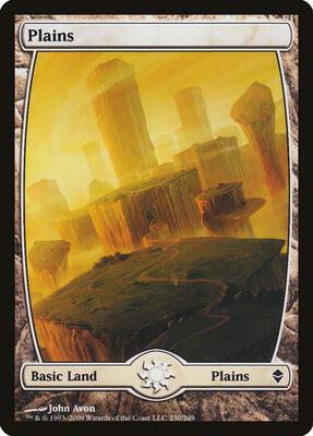Plains (230) - Full Art card from Zendikar