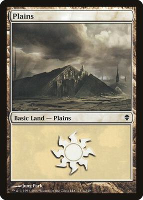 Plains (231a) card from Zendikar