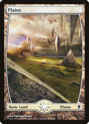 Plains (233) - Full Art card from Zendikar