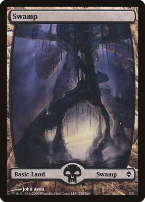 Swamp (238) - Full Art card from Zendikar