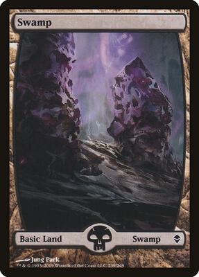 Swamp (239) - Full Art card from Zendikar