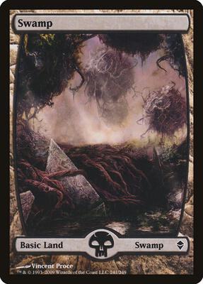Swamp (241) - Full Art card from Zendikar